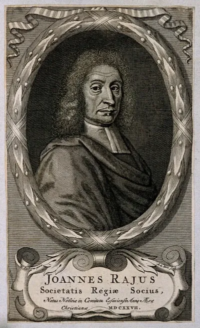 John Ray. Line engraving by A. de Bloys after W. Elder after W. Faithorne