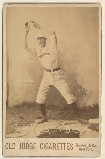 John Reilly, 1st Base, Cincinnati, from the series Old Judge Cigarettes