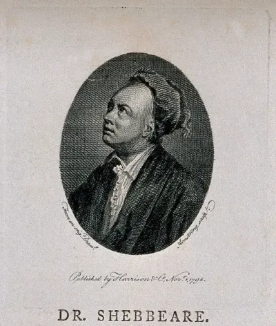 John Shebbeare. Line engraving by C. Armstrong, 1795