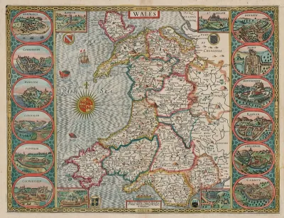 John Speed's map of Wales