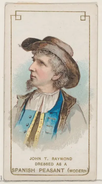 John T. Raymond Dressed as a Modern Spanish Peasant, from the set Actors and Actresses, First Series (N70) for Duke brand cigarettes