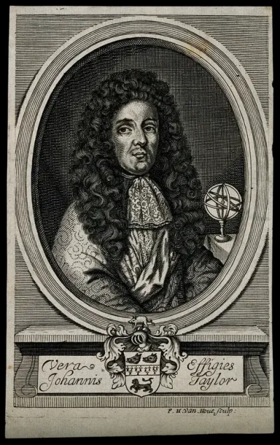 John Taylor. Line engraving by F. H. van Hove, 1687