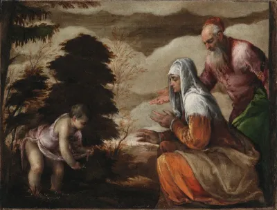 John the Baptist Gathering Flowers for his Parents