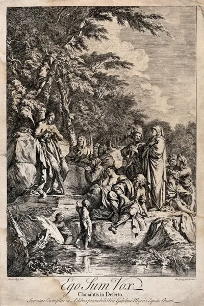 John the Baptist preaches in the wilderness