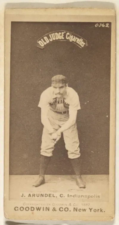 John Thomas "Tug" Arundel, Catcher, Indianapolis, from the Old Judge series (N172) for Old Judge Cigarettes