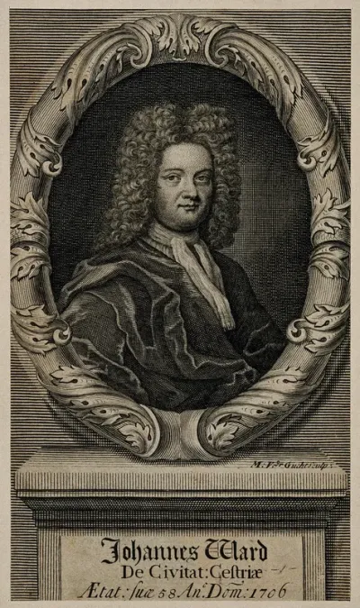 John Ward. Line engraving by M. van der Gucht, 1707