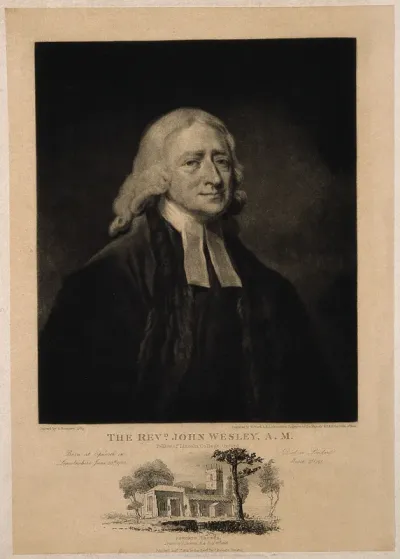 John Wesley. Mezzotint by W. Ward, 1825, after G. Romney, 1789