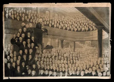 John Wesley preaching in the City Chapel