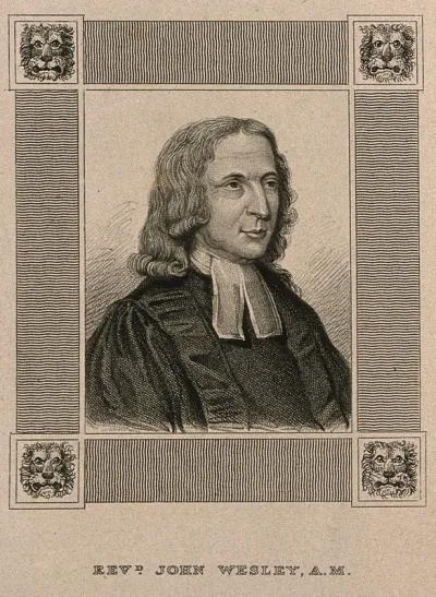 John Wesley. Stipple engraving, 1824, after J. Zoffany, 1760