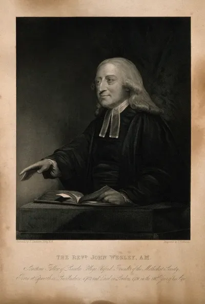 John Wesley. Stipple engraving by J. Cochran after J. Jackson