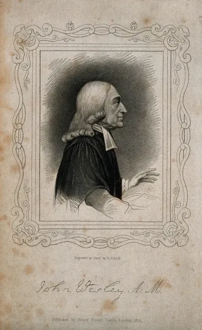 John Wesley. Stipple engraving by R. Page, 1824, after H. Edridge