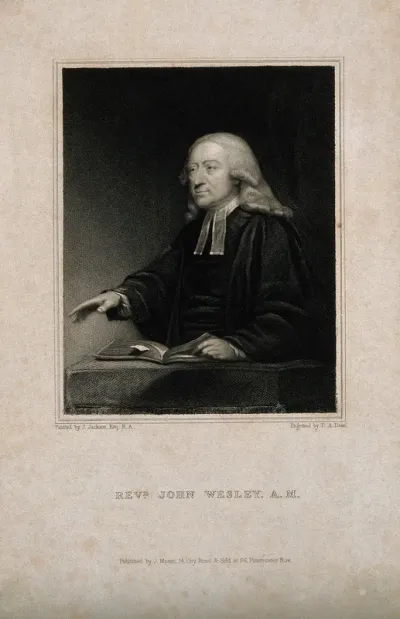 John Wesley. Stipple engraving by T. A. Dean after J. Jackson