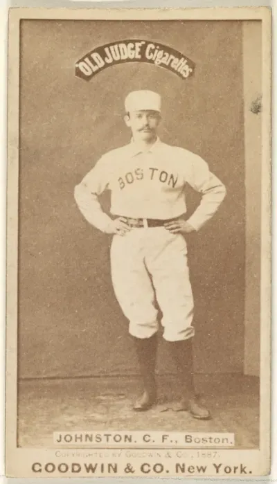 Johnston, Center Field, Boston, from the Old Judge series (N172) for Old Judge Cigarettes
