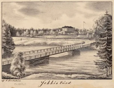 Jokioinen Manor, original drawing for Finland Depicted in Drawings