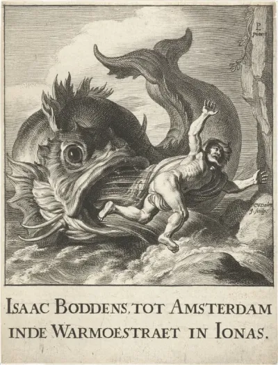 Jonas uitgespuwd door de walvis