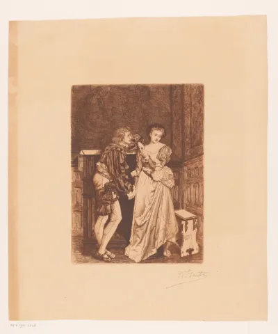 Jong koppel in een interieur