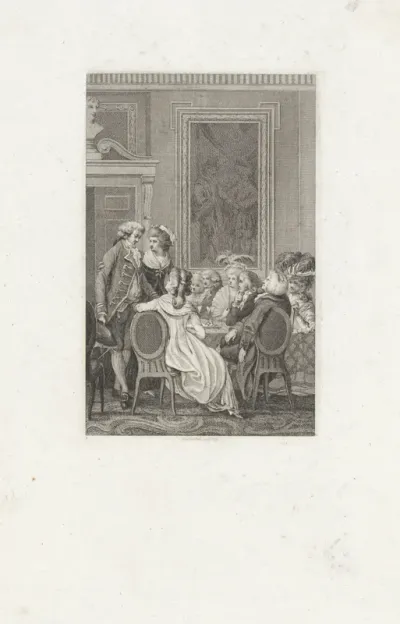 Jonge heer wordt voorgesteld aan een jonge dame