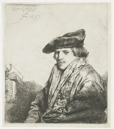 Jonge man met fluwelen baret