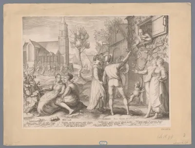 Jonge paren die plezier maken en dansen, 1596