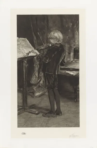 Jonge vioolspeler