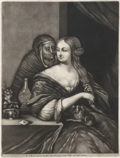 Jonge vrouw en een koppelaarster