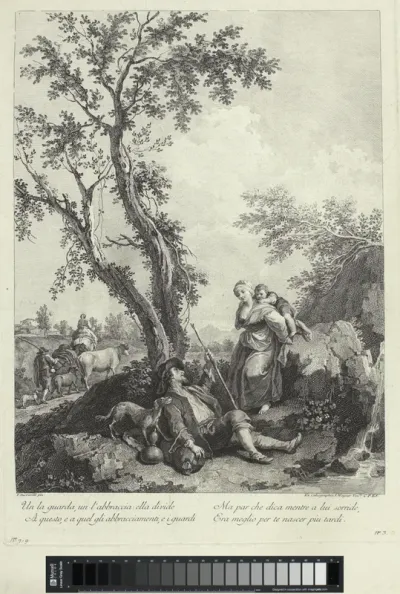 Jonge vrouw in gesprek met een herder