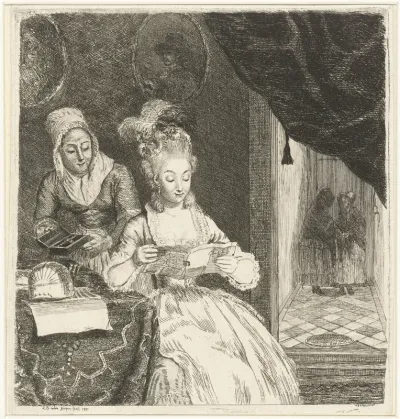 Jonge vrouw leest een brief