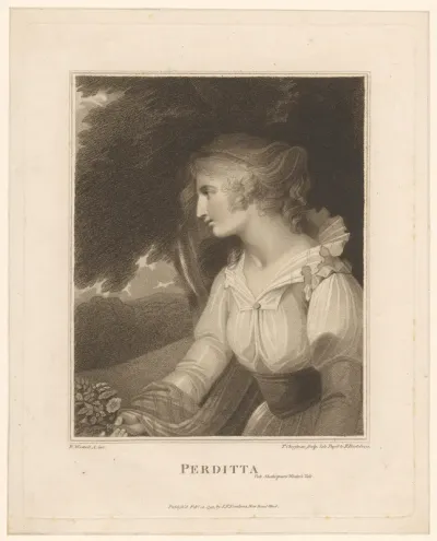 Jonge vrouw met bloemen in haar hand