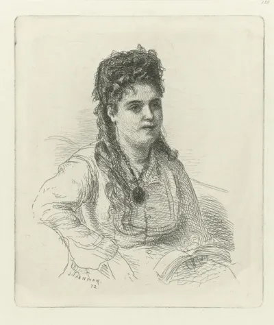 Jonge vrouw met medaillon