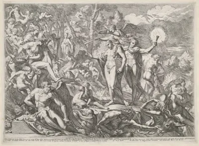 Jongeman arriveert op de Parnassus langs de weg van de Deugd