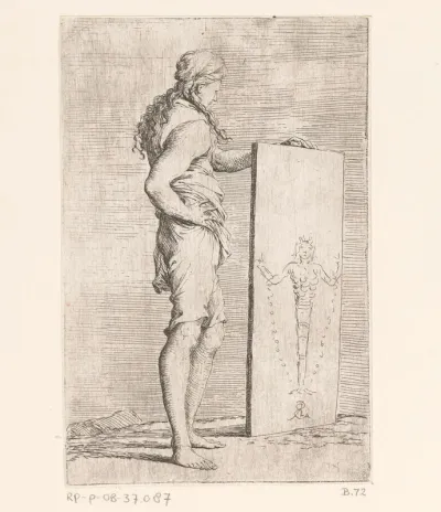 Jongeman met een schilderij