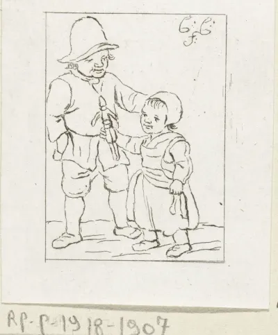 Jongen en meisje met pop