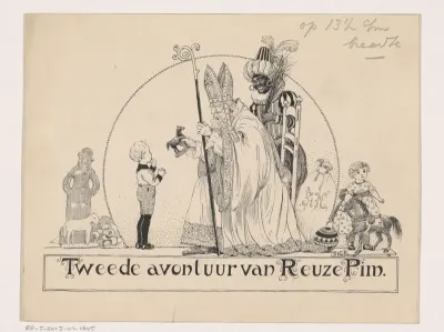 Jongen krijgt speelgoed van Sinterklaas