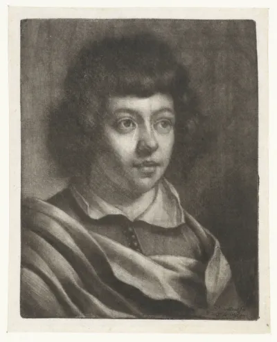 Jongen met een gevouwen kraag