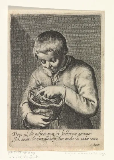 Jongen met vogelnestje