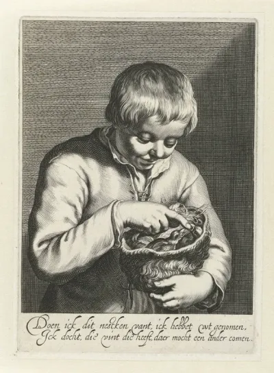 Jongen met vogelnestje