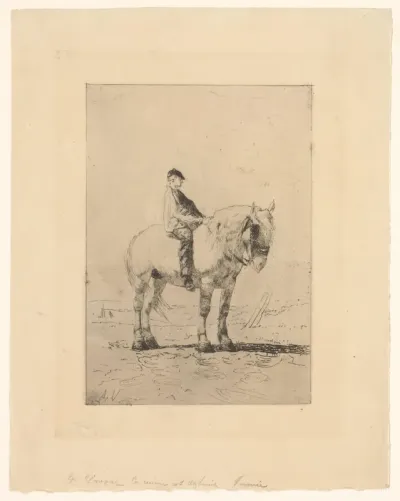 Jongen te paard