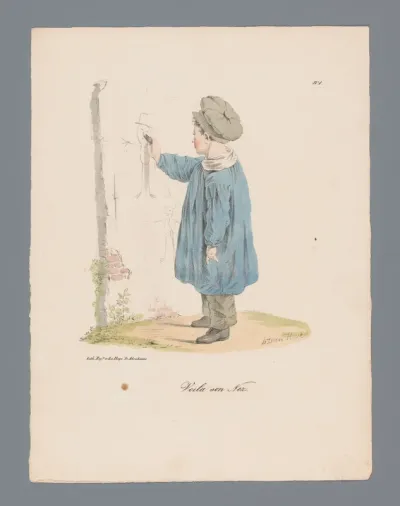 Jongen tekent op de muur