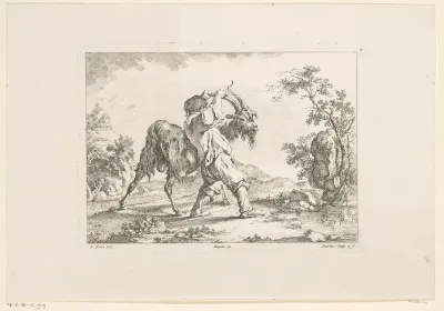 Jongen vangt een bok