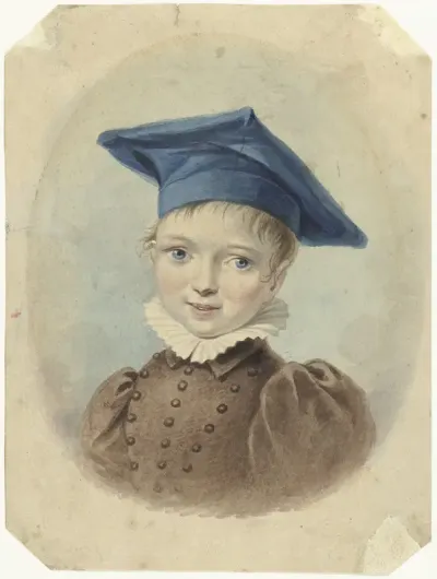 Jongetje met een blauwe baret
