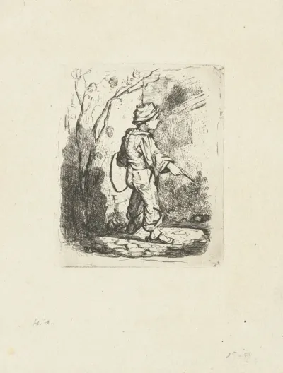 Jongetje met hoepel