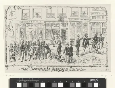 Joodse protesten in de Warmoesstraat, 1881
