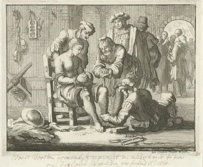 Joost Joosten te Veere in de gevangenis gepijnigd, 1560