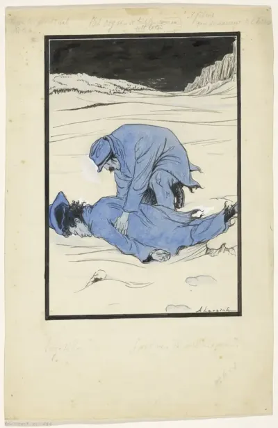 Joost ligt bewusteloos in de sneeuw