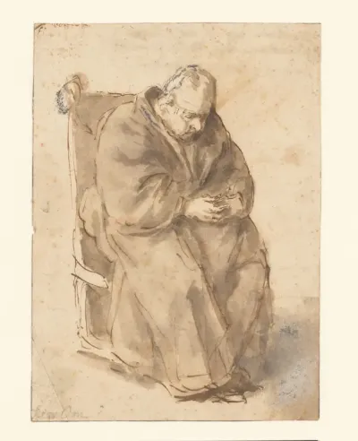 Joost van den Vondel, zittend