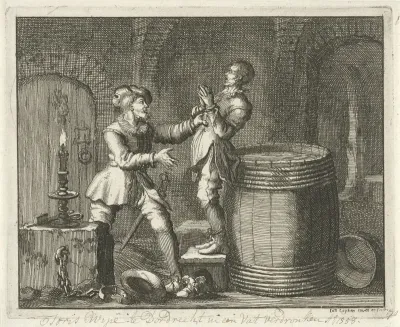 Joris Wippe te Dordrecht in een vat verdronken, 1558