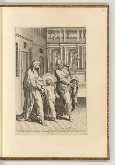 Josef, Maria und Jesus auf dem Weg zum Passahfest (Jerusalem)