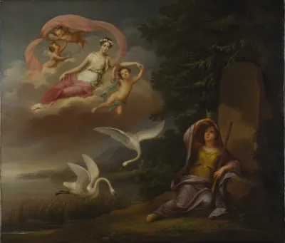 Josefina (1807-1876), prinsessa av Leuchtenberg, drottning av Sverige och Norge, gift med Oskar I av Sverige och Norge Allegori över kronprinsessan Josefinas ankomst till Sverige