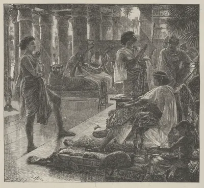Joseph Before Pharoah, from "Dalziels' Bible Gallery"