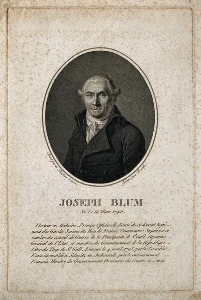 Joseph Blum. Stipple engraving by Bentely after J. J. F. Le Barbier